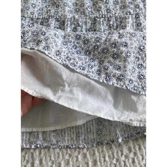 Loft Blue White‎ Geo Tiered Swing Dress Sz XL - Picture 8 of 11